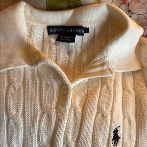 Ralph Lauren Cream Cable Knit Sweater